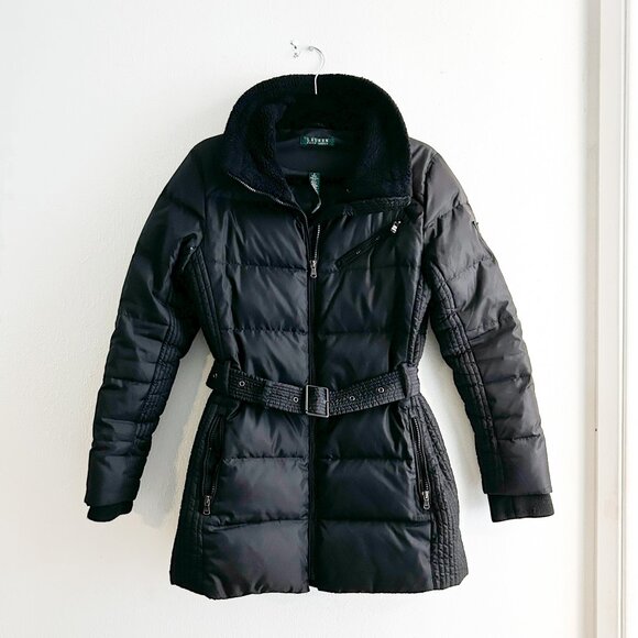 LAUREN Ralph Lauren Down Filled Puffer Coat Jacket with Heritage Crest - Picture 2 of 10